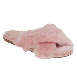 NEW BRUNO MENEGATTI women's valentina nuage fluffy crisscross slide flat slipper